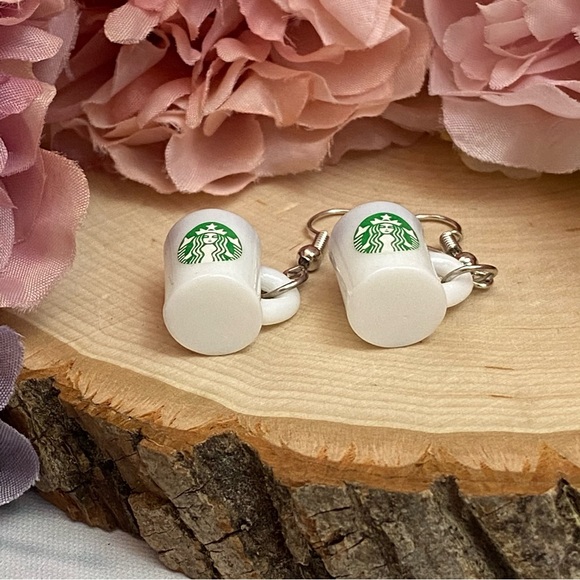 Starbucks Coffee Cup Dangle Earrings - Picture 9 of 10